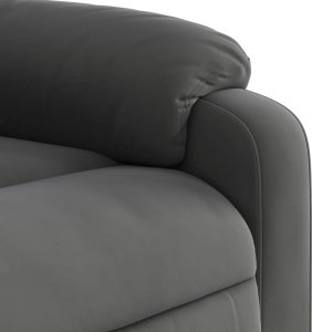 vidaXL Rozkładany fotel, ciemnoszary, obity mikrofibrą 8