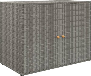 Szafa ogrodowa vidaXL vidaXL Szafka ogrodowa, szara, 100x55,5x80 cm, rattan PE 2