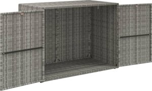 Szafa ogrodowa vidaXL vidaXL Szafka ogrodowa, szara, 100x55,5x80 cm, rattan PE 3