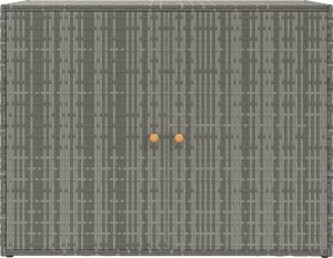 Szafa ogrodowa vidaXL vidaXL Szafka ogrodowa, szara, 100x55,5x80 cm, rattan PE 4