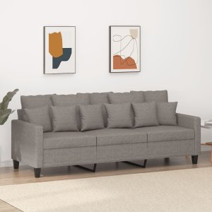 vidaXL Sofa 3-osobowa, kolor taupe, 180 cm, tapicerowana tkaniną 1