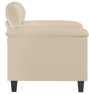 vidaXL vidaXL Fotel, kremowy, 60 cm, obity mikrofibrą 4