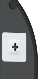 vidaXL Lustro ścienne, czarne, 40x80 cm, zakończone łukiem, żelazo 6