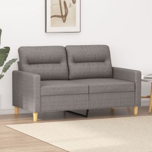 vidaXL Sofa 2-osobowa, kolor taupe, 120 cm, tapicerowana tkaniną 1