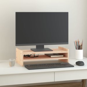 vidaXL vidaXL Podstawka na monitor, 50x27x15 cm, lite drewno sosnowe 1