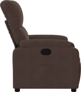 vidaXL Rozkładany fotel, brązowy, obity mikrofibrą 7