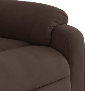vidaXL Rozkładany fotel, brązowy, obity mikrofibrą 8