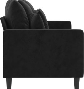 vidaXL vidaXL Sofa 3-osobowa, czarny, 180 cm, tapicerowana aksamitem 4