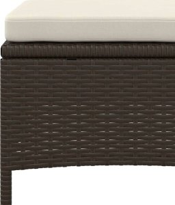 vidaXL 2-os. sofa ogrodowa ze stolikiem i stołkami, brąz, polirattan 9