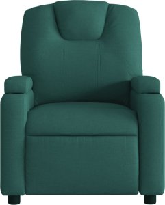 vidaXL vidaXL Fotel rozkładany, ciemnozielony, tapicerowany tkaniną 3