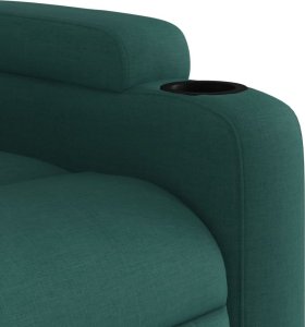 vidaXL vidaXL Fotel rozkładany, ciemnozielony, tapicerowany tkaniną 8