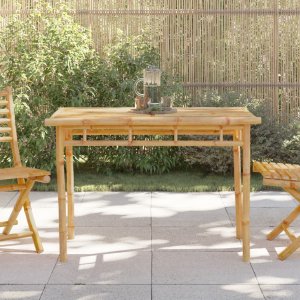 vidaXL VidaXL Patio Dining Table 43.3"x21.7"x29.5" Bamboo 1