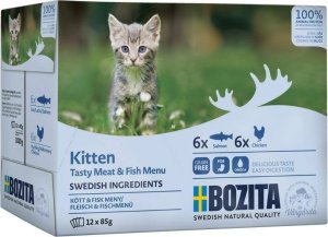 Bozita Bozita Pouch CiS Multibox Fish- &         Meatmenü for Kitten 12*85g /8 3652 1