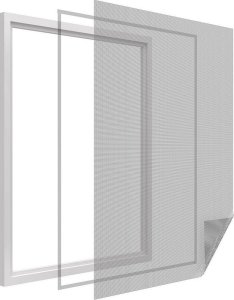 MOSKITIERA OKNO 150X180 BIAŁA POLIESTER+TAŚMA RZEP 8