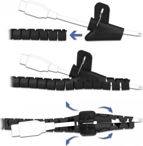 Organizer Delock DELOCK Spiralschlauch m. Einziehwerkzeug 2,5m x 15mm schwarz 2