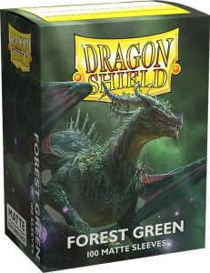 Dragon Shield Koszulki PREMIUM na karty talię Pokemon MtG Magic MATOWE Dragon Shield Sleeves protektory Forest Green (100 sztuk) 1