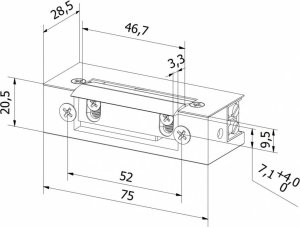 Yotogi Elektrozaczep HARTTE S12R seria S 12V DC rewersyjny 3