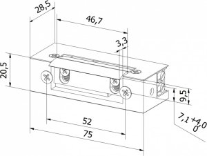 Yotogi Elektrozaczep HARTTE S12R seria S 12V DC rewersyjny 8