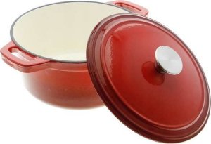 Skeppshult Żeliwny garnek z pokrywką Czerwony 3,5 L 3