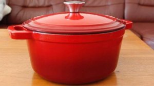 Skeppshult Żeliwny garnek z pokrywką Czerwony 3,5 L 4