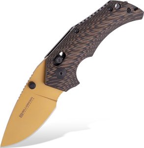 Kubey Knife Nóż składany Willumsen Copenhagen Red E Desert Tan/Black 1