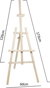 vidaXL WOODOK sztaluga do malowania z regulacją wysokości, stabilne drewno bukowe, dla dorosłych i dzieci, profes 7