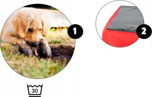 AIO Europe Legowisko dla psa ECCO 130x100 / 145x115 cm szaro-czarne 9