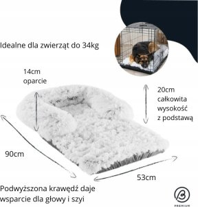 Przyjaciele BEST FRIENDS LEGOWISKO CRATE MAT BOLSTER 90x53cm FROST 2