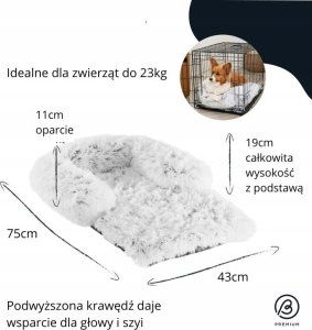 Cats Collection BEST FRIENDS LEGOWISKO CRATE MAT BOLSTER 75x43cm FROST 2