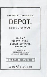 Raywell Depot, 100 Hair Cleansing No. 107, Kaolin, Hair Shampoo, For Regulation Of Excessive Sebum, 10 ml For Men 1