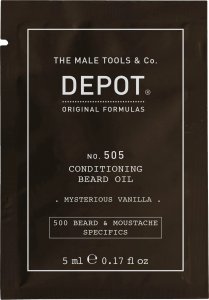 Aveda Depot, 500 Beard & Mustache Specifics No. 505, Beard Oil, Misterious Vanilla, Vitamin E, For Shine & Softness, 5 ml For Men 1