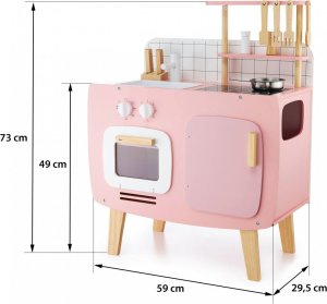 Triton Kuchnia drewniana dla dzieci Retro + przybory kuchenna 6