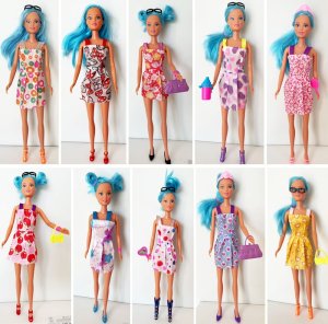 DWM Akcesoria dla lalek Ubranka Sukienki Zestaw 85el. 7