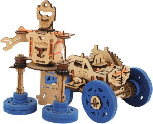 UGEARS Smartivity Drewniane Mechaniczne Puzzle 3D - Robot Wędrownik 1