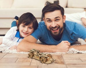 WOODEN CITY Smartivity Drewniane Mechaniczne Puzzle 3D - Wyścigówka Speedster 4