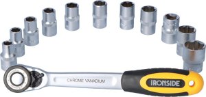 King Tony Zestaw - klucz nasadowy (grzechotka) + zestaw 12 nasadek 10-22mm 2