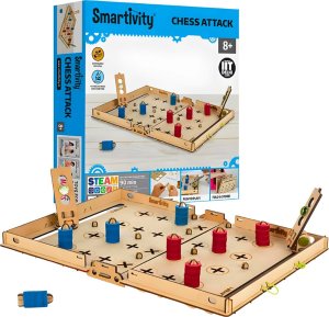 WOODEN CITY Smartivity Drewniane Mechaniczne Puzzle 3D - Atak Szachowy 1