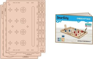 WOODEN CITY Smartivity Drewniane Mechaniczne Puzzle 3D - Atak Szachowy 3