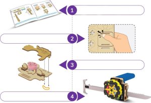 WOODEN CITY Smartivity Drewniane Mechaniczne Puzzle 3D - Szalone Kółka 5