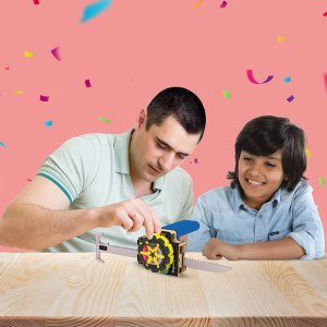 WOODEN CITY Smartivity Drewniane Mechaniczne Puzzle 3D - Szalone Kółka 6