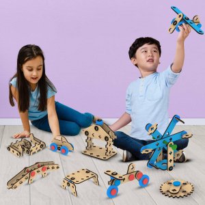 WOODEN CITY Smartivity Drewniane Mechaniczne Puzzle 3D - Eksperymenty Hydrauliczne 4