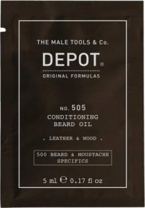 Aveda Depot, 500 Beard & Mustache Specifics No. 505, Beard Oil, Leather & Wood, Vitamin E, For Shine & Softness, 5 ml For Men 1