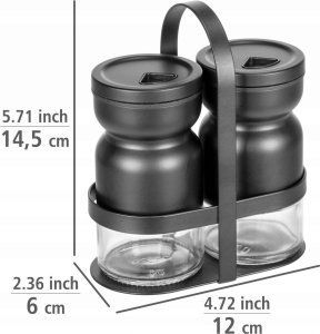Wenko Solniczka i pieprzniczka na metalowym stojaku, Melli, WENKO 8