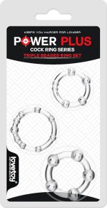 BoT PIERŚCIENIE Power Plus Triple Beaded Ring Set 1