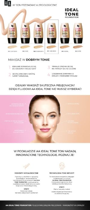 AA Make Up Ideal Tone Podkład "Perfekcyjne Dopasowanie" nr 107 Dark Beige 30ml 2