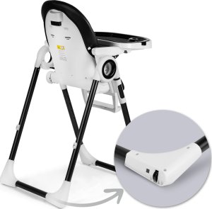 Krzesełko do karmienia ze stolikiem Nukido Belo czarne 3