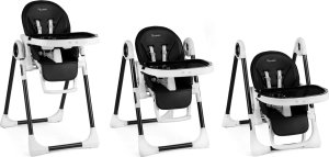 Krzesełko do karmienia ze stolikiem Nukido Belo czarne 5