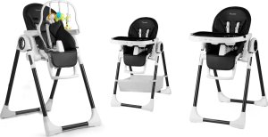 Krzesełko do karmienia ze stolikiem Nukido Belo czarne 6