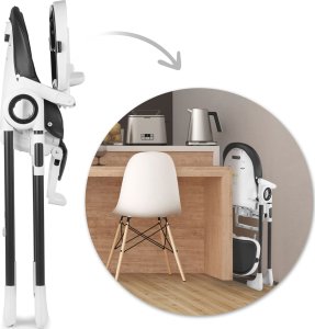 Krzesełko do karmienia ze stolikiem Nukido Belo czarne 7