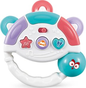 Fisher Price Grzechotka Interaktywna Tamburyn Dźwięki Kształty Muzyczna Zabawka Kolorowa 3